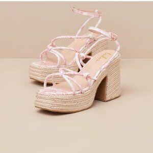 Lulus Thomasin Pink High Heel Sandals